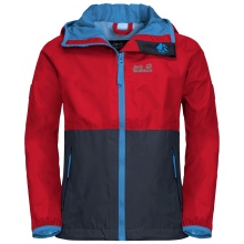 Jack Wolfskin Regenjacke Rainy (wind- und wasserdicht) rot Kinder